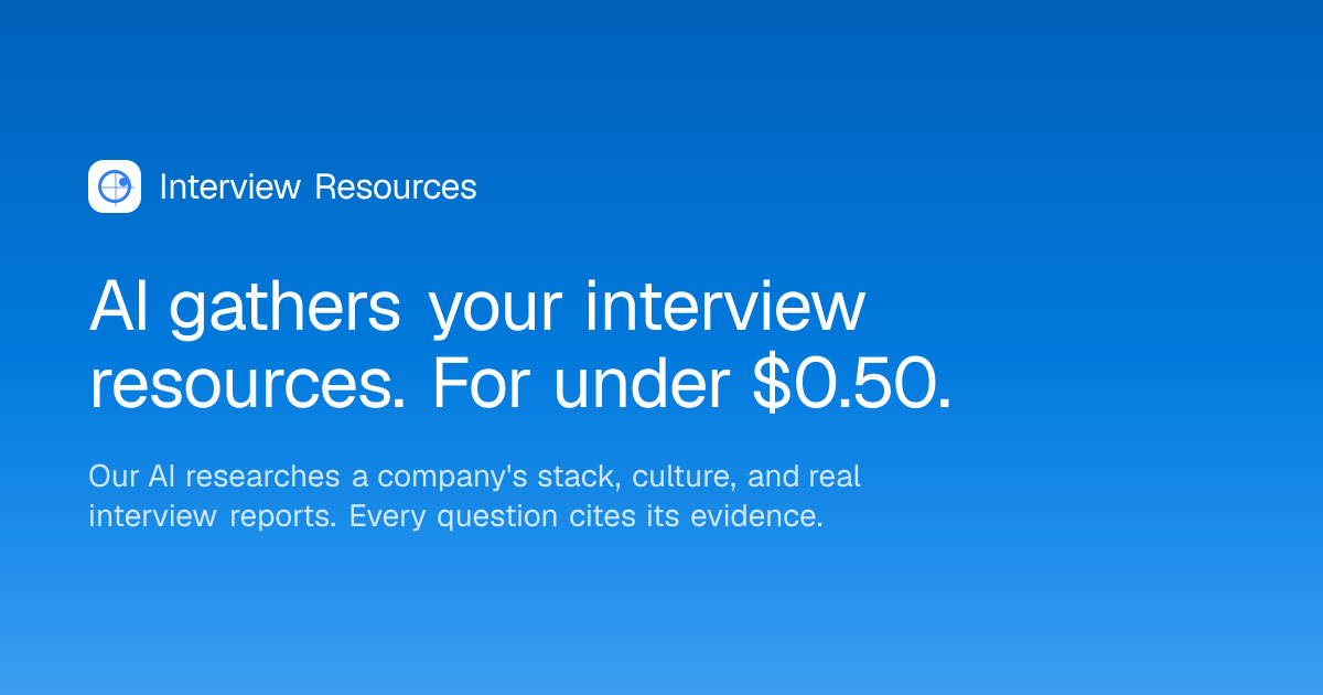I got tired of opening 15+ tabs before every interview, so I automated the research. logo